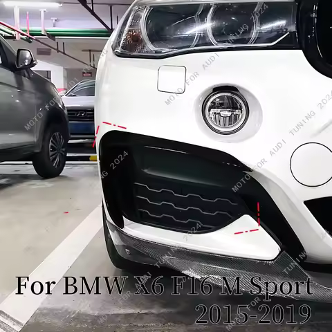 MP Style Wind Knife BodyKit for BMW X6 F16 M Sport 2015-2019 Front Bumper Side Spoiler Lip Splitter