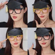 Graduation Season Photography Props Glasses Fun Bachelor's Degree Hat Glasses Party Dance Decoration