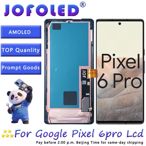 AMOLED For Google Pixel 6 Pro GLUOG G8VOU GF5KQ LCD Display Touch Screen Replacement Part