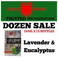 Eagle Brand Medicated Oil Dozen Sales (12 x 24ml) - Lavender &amp; Eucalyptus- Expiry 06/2027 - Made in Singapore