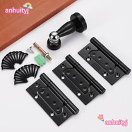 AHTY Stainless Steel Hinge, 4 Inches 304 Stainless Steel Door Stopper Hinge Set,  Solid 3+1 Set Smal