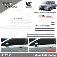 CarRefit Honda City 2003-2008 Car window lining moulding Chrome stainless steel accessories