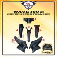 WAVE 100 R HONDA MATT BLACK INNER COVER FULL SET (1-6) (WAVE100R / 100R)