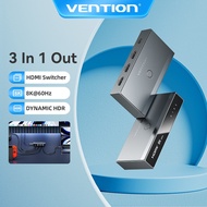 Vention 8K HDMI Switch 3x1 Adapter HDMI Switcher 8K@60Hz Dynamic HDR eARC for Laptop/PS4