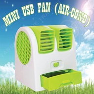 Portable Mini USB Fan Double Blow Wind Bladeless Desktop (AIRCOND)