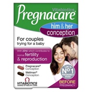 Ready Stock EXP Oct 2024 Vitabiotics Pregnacare Him and Her Conception 60 Tablets