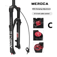 MEROCA Mountain Bike Fork 26er 27.5er 29er Travel 120MM Quick Release Disc Brake Air Pneumatic Suspe