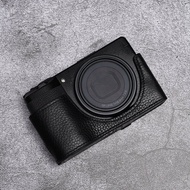 กระเป๋าใส่กล้องหนังวัว Ricoh GR3X GRiii ปกป้องรูปถ่ายครึ่งตัวพร้อมมือจับแบบหนังแท้สไตล์เกาหลีและญี่ป