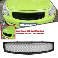 Front Grill Grille For Infiniti G G35 G37 2007-2009 Sedan 4 Door Fiberglass/Carbon Fiber Honeybomb S