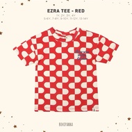 MERAH BOHOPANNA - EZRA TEE 4.0 - KIDS T-SHIRT - RED AND WHITE T-SHIRT