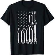 Mechanic Flag American Patriotic Flag Car Mechanic Usa Flag T-Shirt