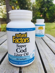 (Natural Factors®) Iceland Super Cod Liver Oil 1100 mg 90 Softgels น้ำมันตับปลา ไอซ์แลนด์