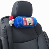 Racing Car Sport NOS Headrest Waist Support Safety Belt Shoulder Protector Neck Pillow Nitrogen Bott
