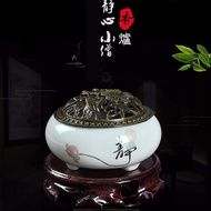 Household Incense Burner Ceramic Small Incense Burner Plate Incense Sandalwood Pagoda Incense Cone I