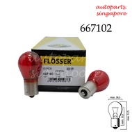 Flosser Red Brake bulb 21W BAW15S Land Rover Ford LTA Approved Made in France