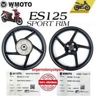 [100% ORIGINAL] WMOTO ES125 SPORT RIM [ BLACK ] DEPAN BELAKANG FRONT REAR ORIGINAL WMOTO