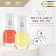ENTITY CLEAN Breathable Nail Lacquer Polish Orange Colors Non Peelable (15ml)