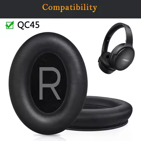 1 Pair Suitable for Bose QuietComfort45 QC45 ear pads earphone sleeve head beam sponge pad leather e