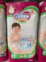 [Tặng thêm 6 miếng] Tã quần Bobby L36 - Bỉm Quần Trẻ Em Bobby Size L
