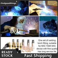 Findgoodthings 24pcs Welding Torch Fitting With M6 Tips Link Rods Protective Cover Cups Insulating S