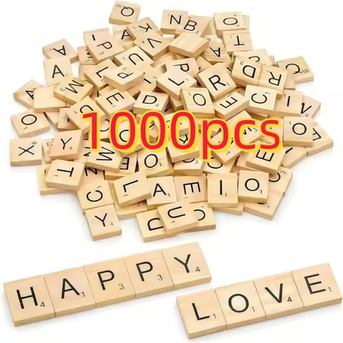 Wood Letter Tiles, DIY Wood Gift Decoration - Making Alphabet Coasters and Letter Crossword Game