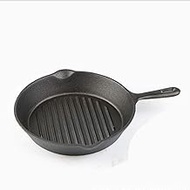 WZHZJ Cast Iron Belt Flat Frying Pan, Maifan Stone Frying Pan, Nonstick Pan Household Striped Steak Frying Pan Without Lid Wok