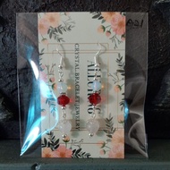 Red crystal Earrings