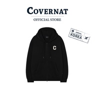 COVERNAT Hoodie Model C Logo Hooded Zip-Up Black (70032SLGHDU_S6BKXX)