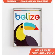 Wall paintings, Belize Wall Art, Vintage Wall Art, Belize Travel Poster, Caribbean Art, Toucan, free