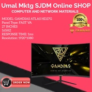 GAMDIAS ATLAS HD27G ll  27″ 180HZ 1MS VA CURVED MONITOR