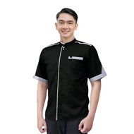 Baju Koko Kemeja Lengan Pendek Jumbo Size M-5XL Terbaru Motif Kombinasi Batik Bordir Modern Fashion