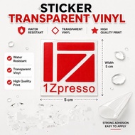 1Zpresso Transparent Vinyl Waterproof Grinder Sticker 5cm