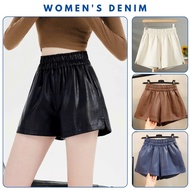 High-quality women's leather pants with beautiful wide-leg slits SH17, high-waisted women's big-size