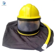 หมวกกันน็อคพ่นทรายป้องกันหน้ากากกันฝุ่น ABS คุณภาพสูงตัวป้องกันการพ่นทรายพร้อมอุปกรณ์การปรับอุณหภูมิ