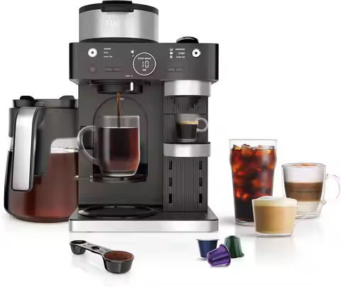 Espresso & Coffee Maker & Barista System, 3 Espresso Brew Styles, Single-Serve Coffee & Nespresso Ca