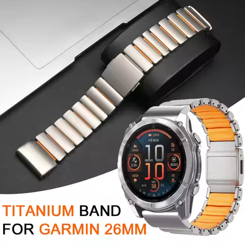 26mm Titanium Band for Garmin Watch Enduro 3 2 Fenix 8 7X Pro 51mm Fenix 6X Luxury Man Strap for Gar