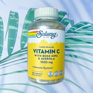 วิตามินซี Vitamin C Time Release 1000 mg 250 VegCaps or Tablets (Solaray®)