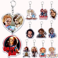 Chucky Ghost Doll Childs Play Bride of Chucky keychain Halloween horror Acrylic model to decorate ba
