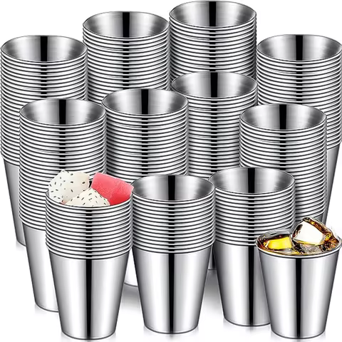 2.5 oz Stainless Steel Shot Glasses Metal Cups Shot Glass for Espresso Whiskey Bar Home Restaurant C