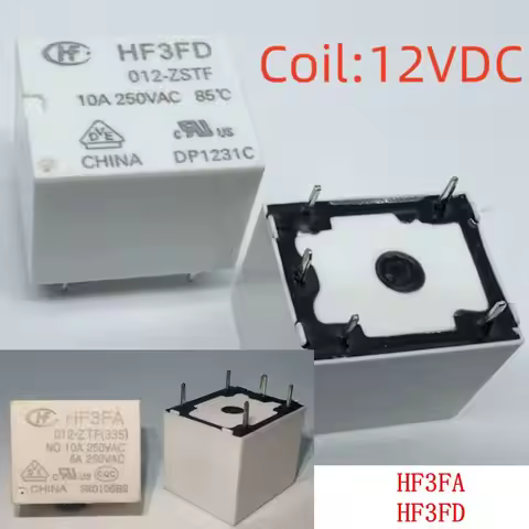 5-pin 10A relay HF3FA 018-ZTF(335) HF3FA 024-ZST HF3FA 024-ZT(215) HF3FD 012-ZTF(088) HF3FD 012-ZSTF