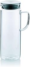 Wintem 1.2 Litre Glass Jug with Stainless Steel Lid, 2 Spouts and Filter, Suitable for Hobs up to 30
