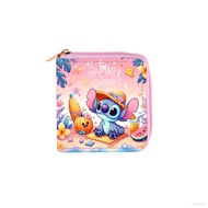L91 GC2 Stitch Cartoon Anime PU Short Zipper Wallet Printed Handbag Multi functional Card Slot Card