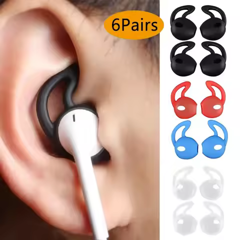 6/1Pair In-Ear Silicone Earbud Cover Ear Pad Headphone Cap for Apple Airpods 1 2 Pro Earbuds Ear Hoo