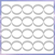 (JMTI) 20Pcs 6cm Circular Tart Ring Dessert Stainless Steel Perforation Fruit Pie Quiche Cake Mousse