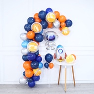 115Pcs Space Balloon Garland Kit Astronaut Rocket Aluminum Film Balloon Birthday Planet Theme Party 