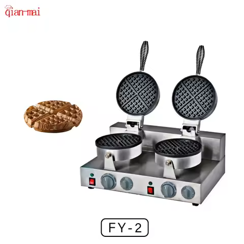 Belgian Vertical Four-Spaces Honeycomb Double Waffle Maker Machine Mini Commercial Industrial Gas/El