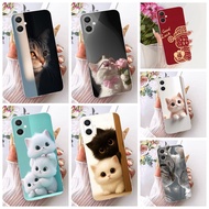 Cute Case For Samsung Galaxy A07 M07 F07 4G Cover SM-A075F SM-M075F Cartoon Cat Printing Soft Silico
