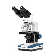 AmScope 40X-1000X LED Lab Binocular Compound Microscope with 3D Two-Layer Mechanical Stage