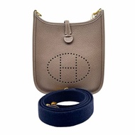 【2476】愛馬仕  Hermès  EVELYNE 16 大象灰 單肩包 TC皮 mini