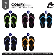 Fipper Comfy Black Series Sandals / Men's Flip Flops UK 9 (size 41 42)